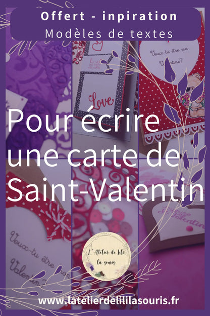 Livret d'inspiration Saint Valentin : modèles de textes pour carte de Saint Valentin